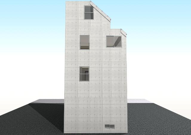兵庫県東灘区の4層ＲＣ壁式工法で狭小住宅プラン！デザインファーストのご提案！