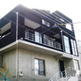 京都市宇治市・傾斜地を利用した鉄筋コンクリート造と木造軸組の混構造住宅